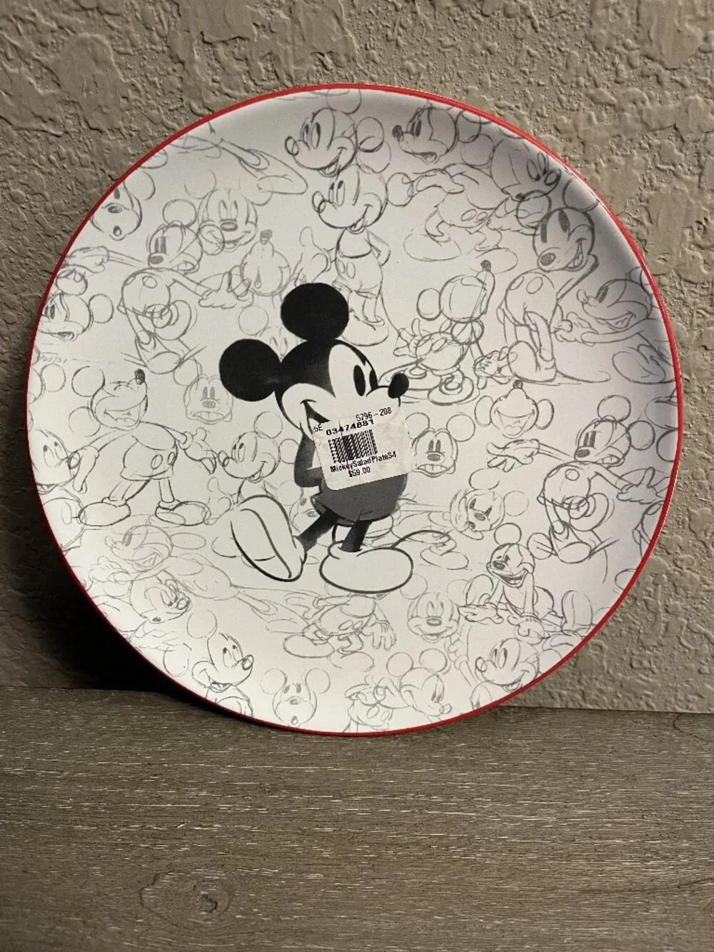 Set of 4 Pottery Barn Disney Mickey Mouse Salad Plates